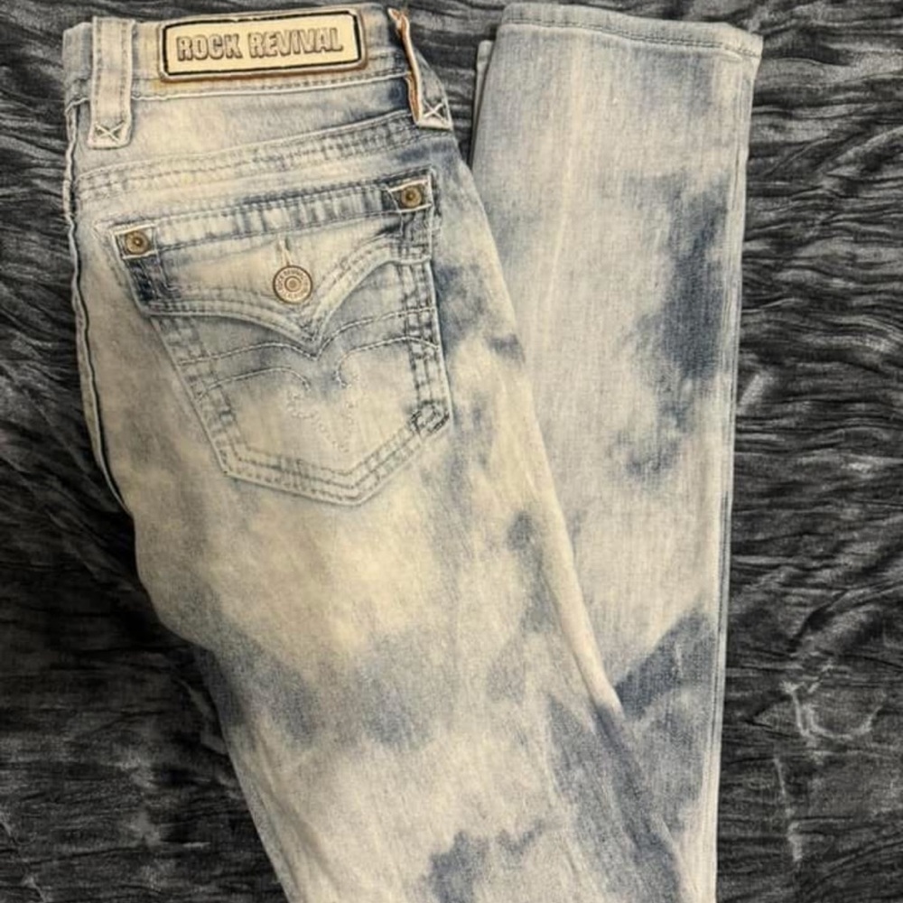 Rock Revival Blue Tie-Dye Jeans